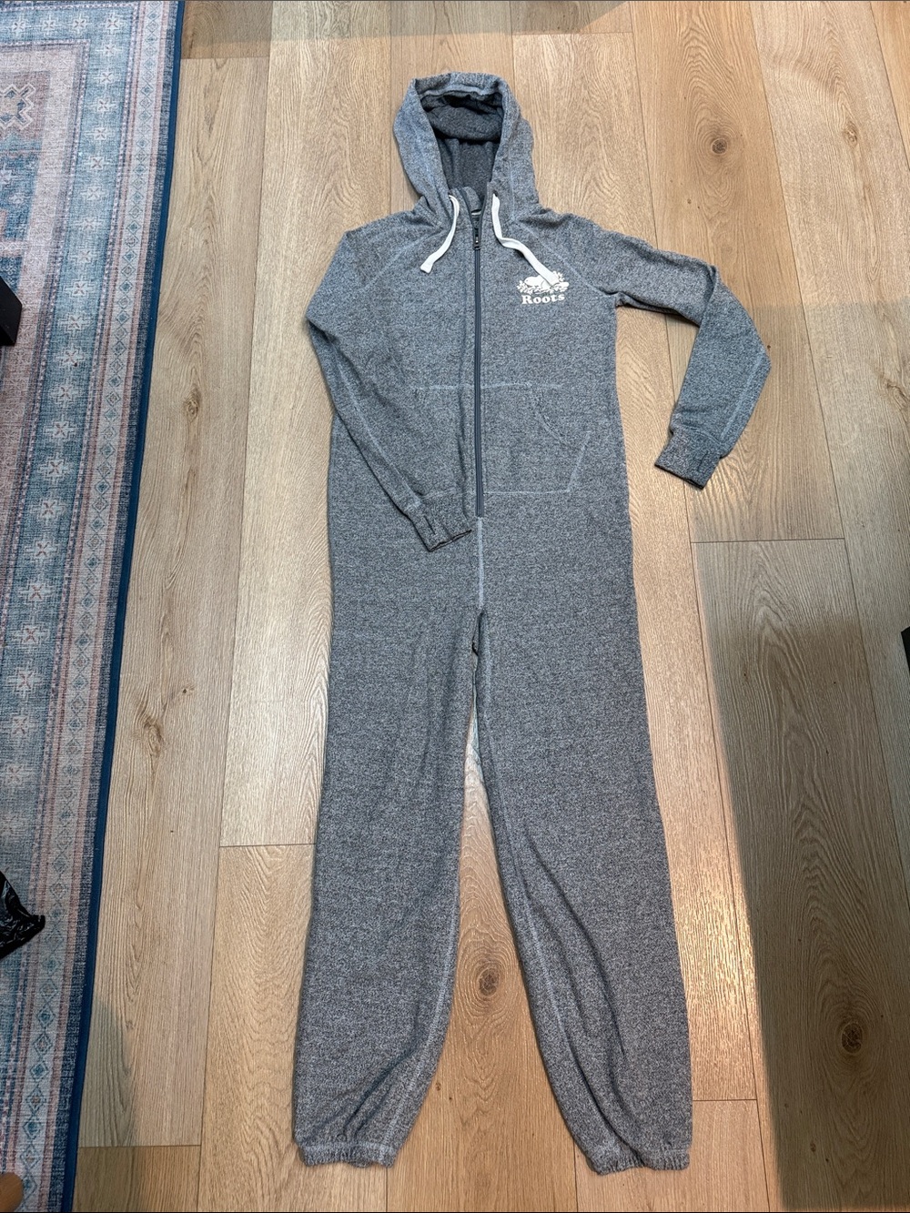 Roots Women’s Heather Gray Hooded One-Piece Jumpsuit